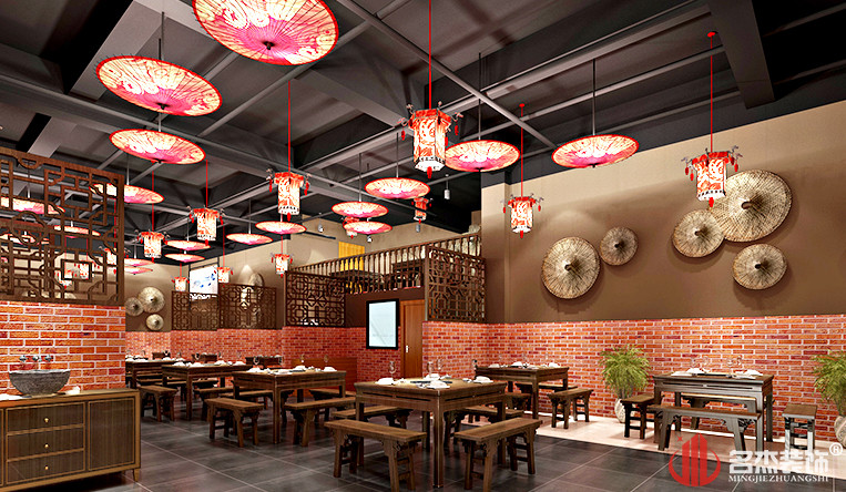 現代中式風格火鍋店裝修