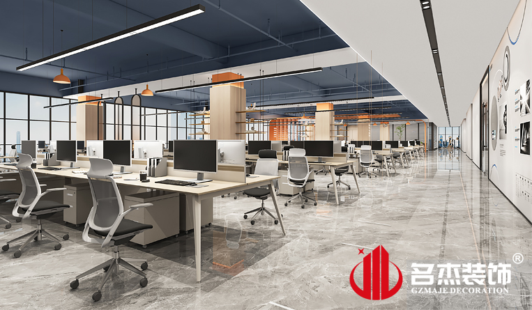 開放辦公區(qū)裝修設(shè)計(jì)效果